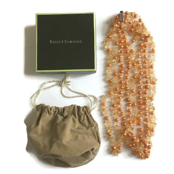 Ross Simons Twisted 6-6.5mm Gold Pearl Necklace - Picture 3 of 11